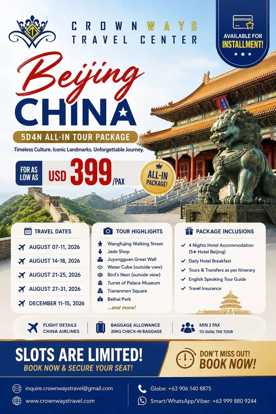Beijing, China All-In Tour poster — Beijing, China