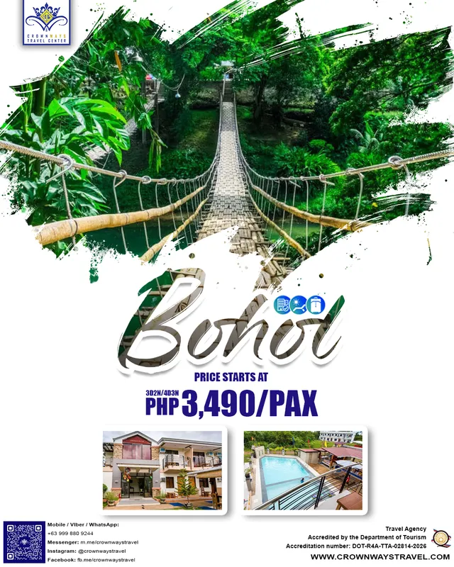 Bohol tour package poster — Bohol
