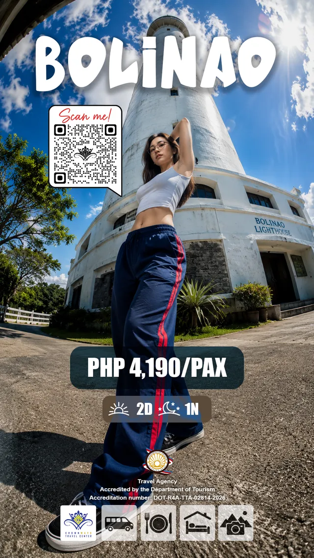 Bolinao Beach Escape tour package poster — Bolinao, Pangasinan