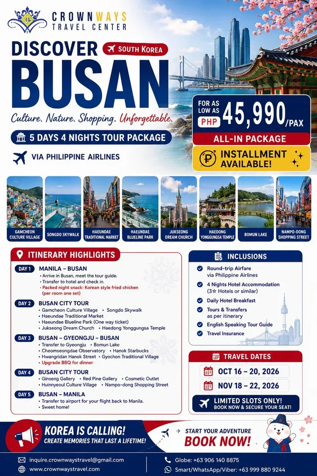 Discover Busan, South Korea poster — Busan, South Korea