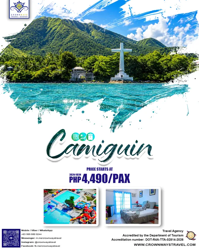 Camiguin tour package poster — Camiguin