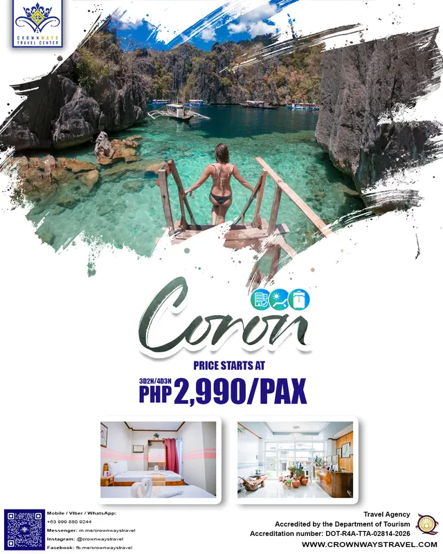 Coron tour package poster — Coron, Palawan
