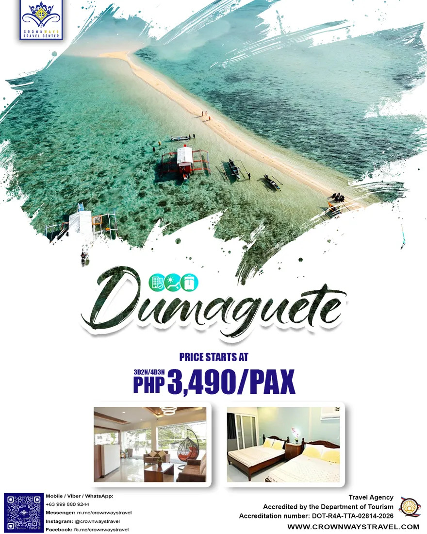 Dumaguete tour package poster — Dumaguete, Negros Oriental