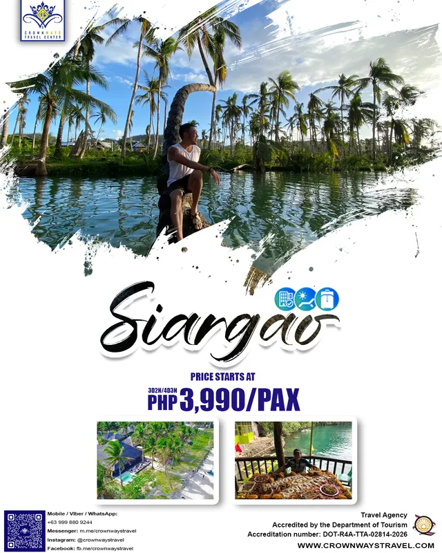 Siargao tour package poster — Siargao, Surigao del Norte