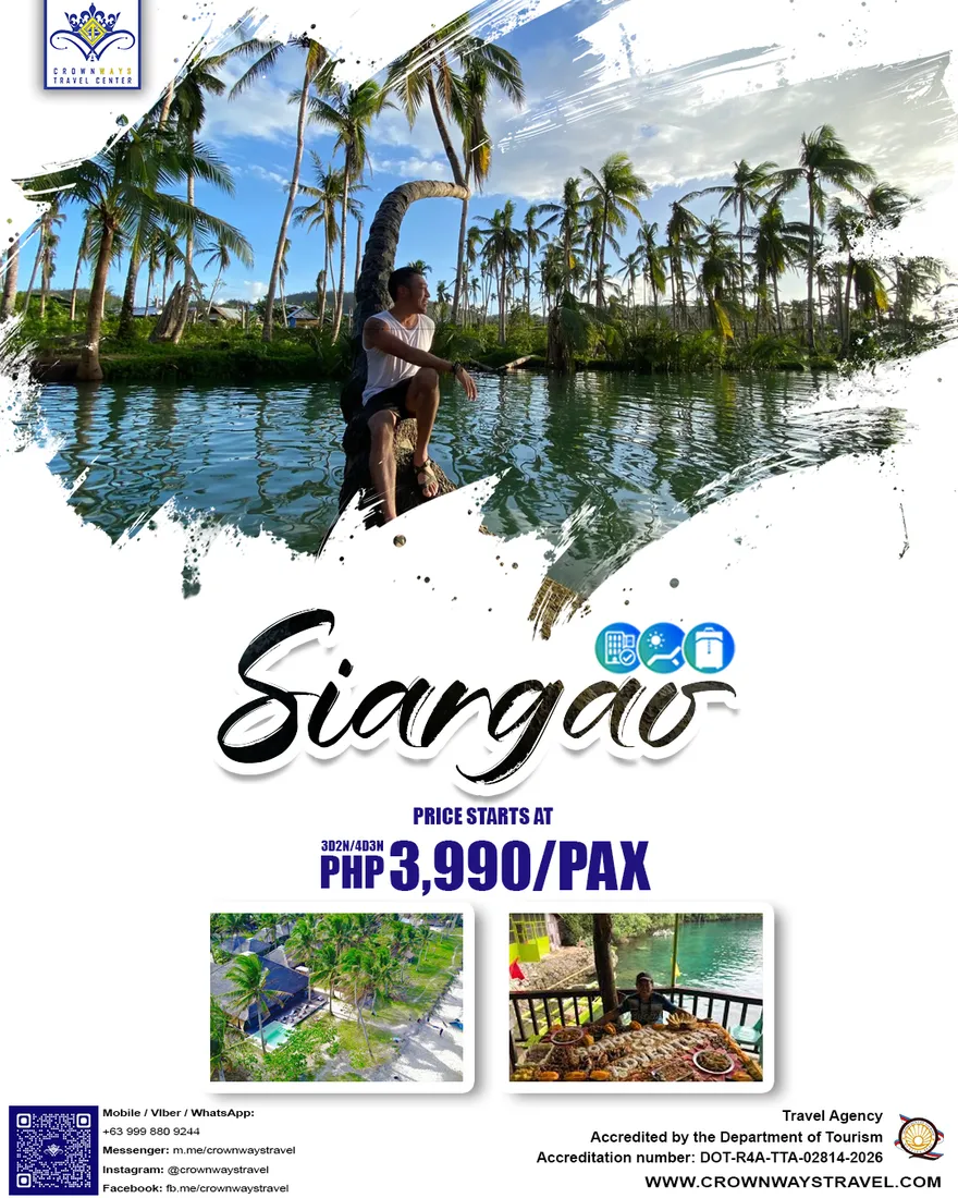Siargao tour package poster — Siargao, Surigao del Norte